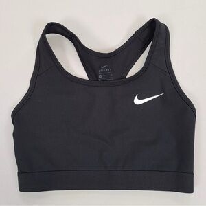 Nike Bra Womens XS Black Sports Bra Swoosh Medium Support Non Padded Ladies